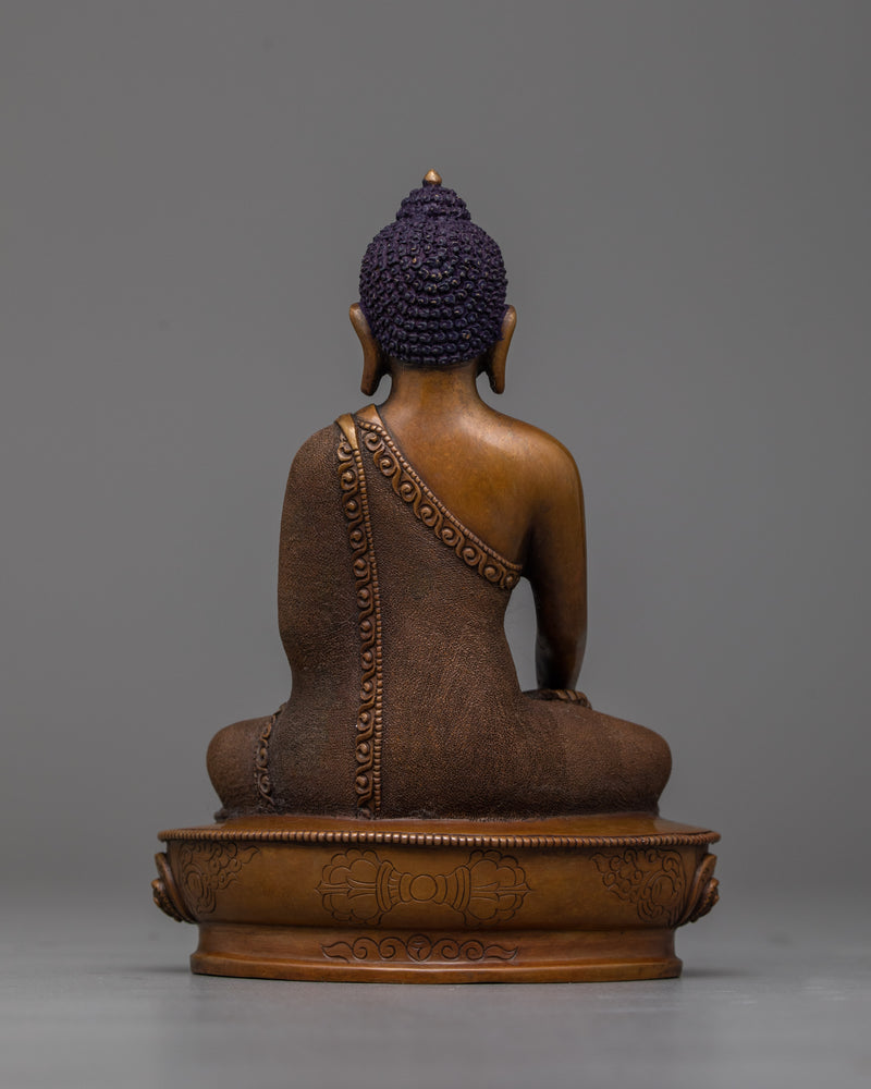 The Seated Shakyamuni Buddha Statue | Nepalese Oxidized Artwork