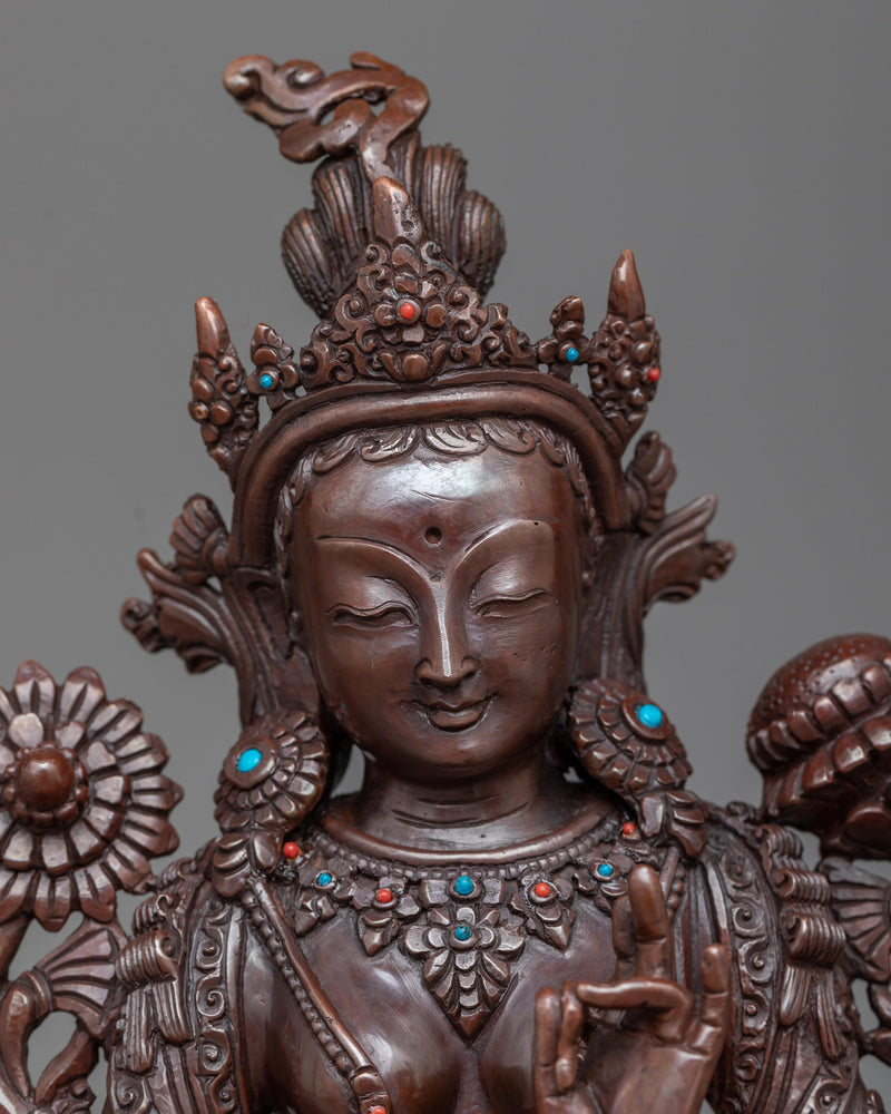 White Mantra Tara Statue | The Embodiment of Pure Illumination