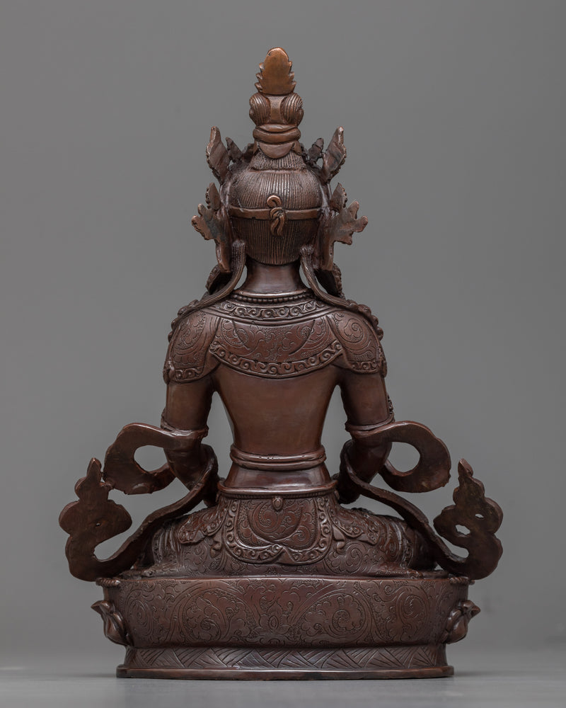 Handcrafted Amitayus Aparamita Statue | Traditionally Made in Nepal