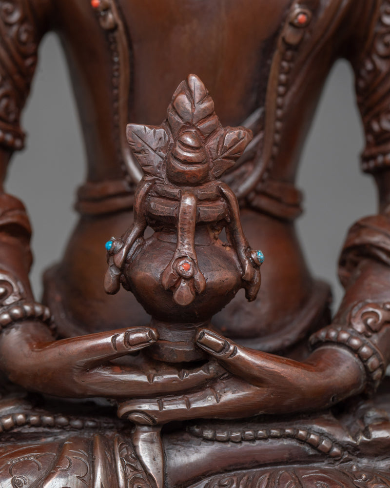 Handcrafted Amitayus Aparamita Statue | Traditionally Made in Nepal