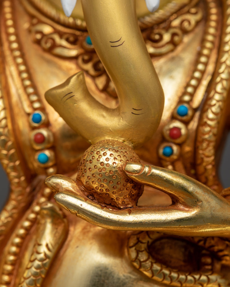 The Ganesha Sculpture | 24K Gold Gilded Statue from Nepal