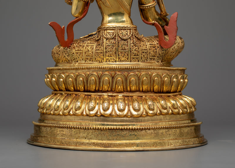 Green Tara Statue From Nepal | Compassionate Saviouress