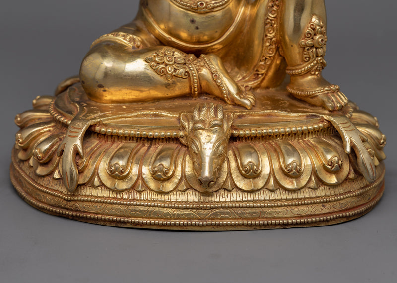 Virupa Sculpture, The Illustrious Mahasiddha | 24K Gold Gilded Statues