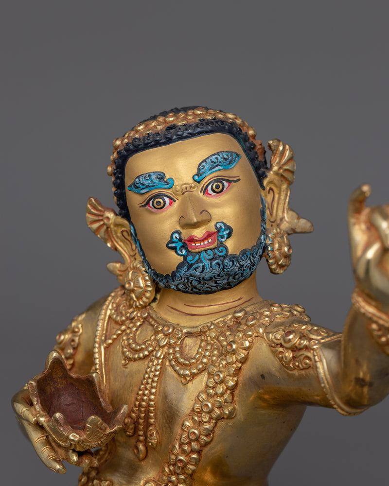 Virupa Sculpture, The Illustrious Mahasiddha | 24K Gold Gilded Statues