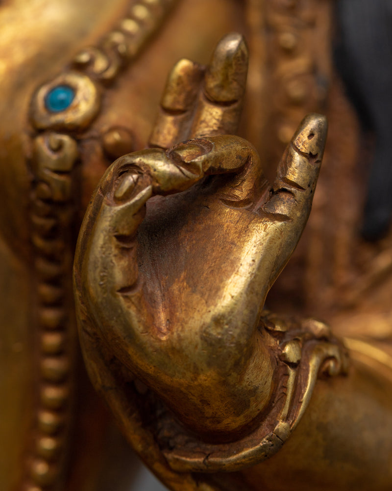 Goddess Green Tara Sculpture | The Rescuer from Eight Fears, Symbol of Swift Assistance