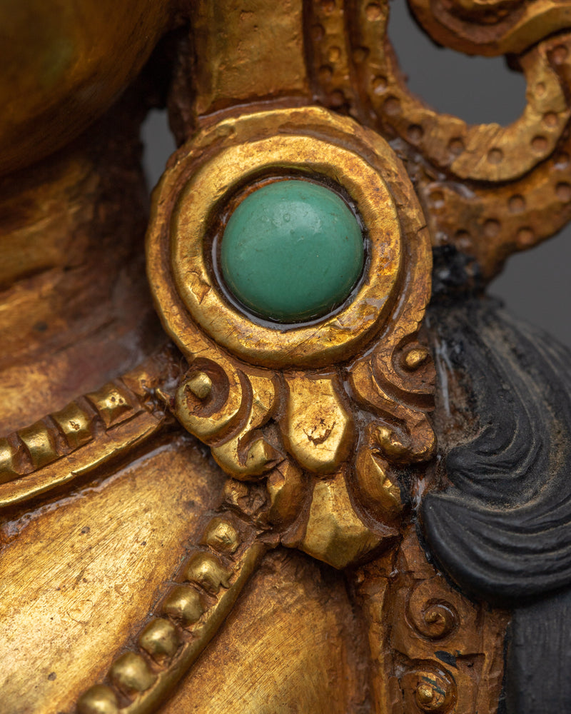 Goddess Green Tara Sculpture | The Rescuer from Eight Fears, Symbol of Swift Assistance