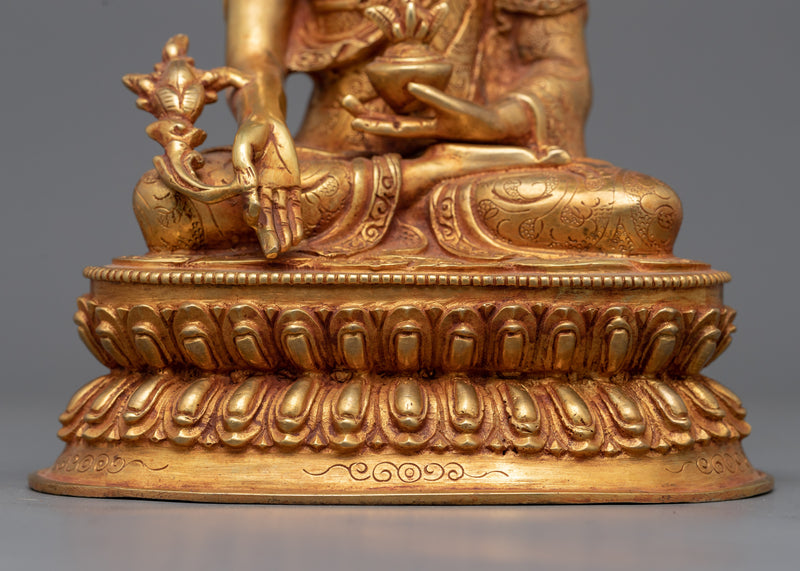 Medicine Buddha Statues Collection | Spiritual 24K Gold Gilded Sculpture