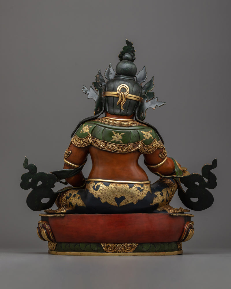 Zambala Statue: Prosperity's Living Embodiment | Painted Nepalese Sculpture