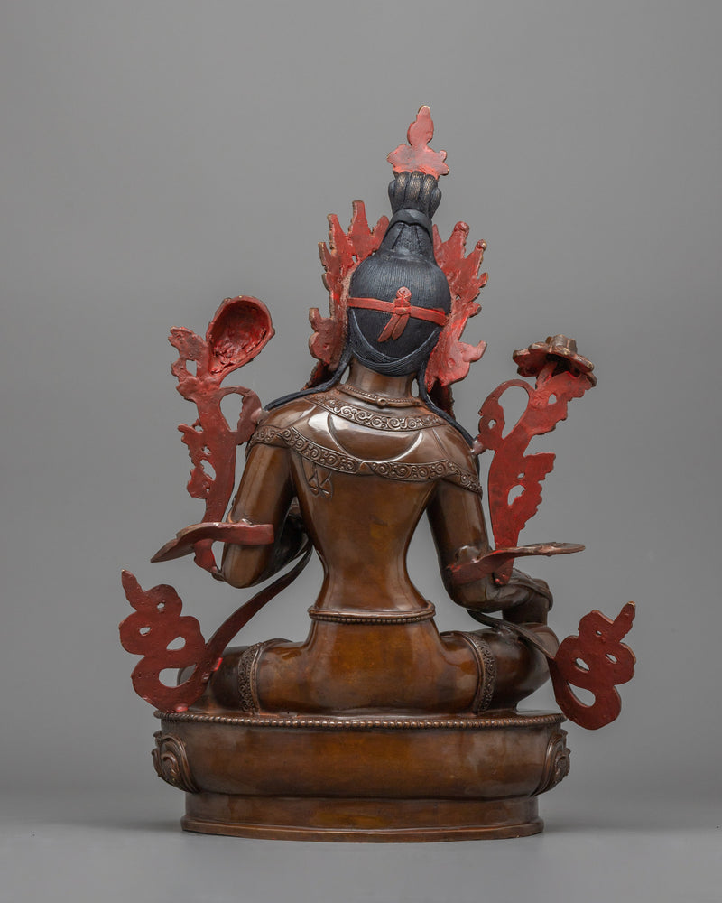 Ārya Tārā Oxidized Copper Sculpture | Embodiment of Liberation