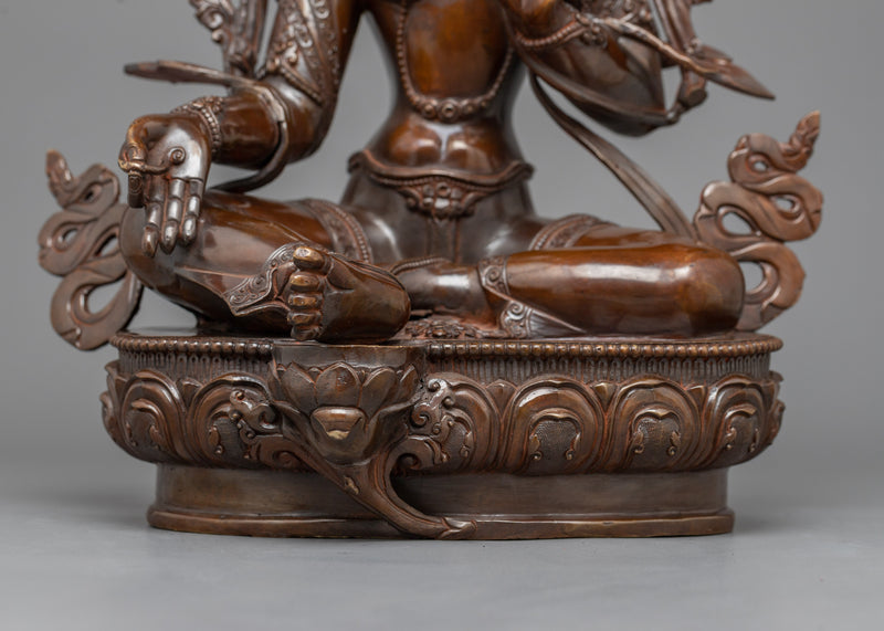 Ārya Tārā Oxidized Copper Sculpture | Embodiment of Liberation