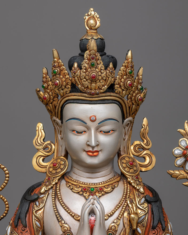 four-arm-chenrezig-painted statue