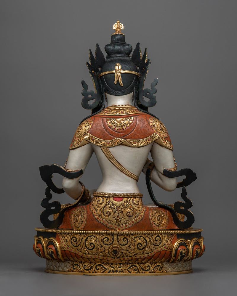 Vajrasatva Painted Sculpture | The Purifier of Karmic Obscurations