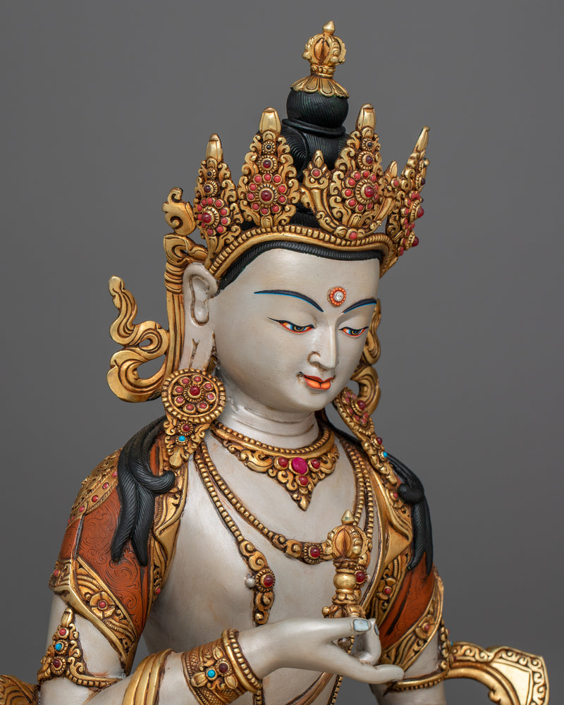 Vajrasatva Painted Sculpture | The Purifier of Karmic Obscurations