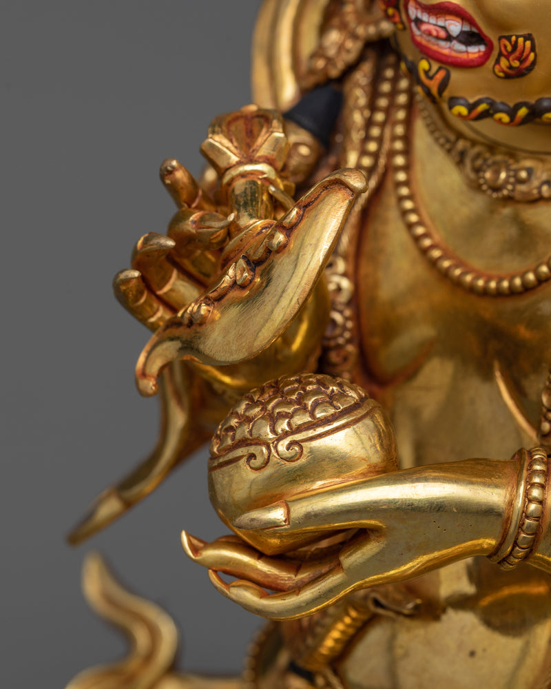 Mahakala of Sakya Tradition | Sakya Mahakala 24K Gold Gilded Statue