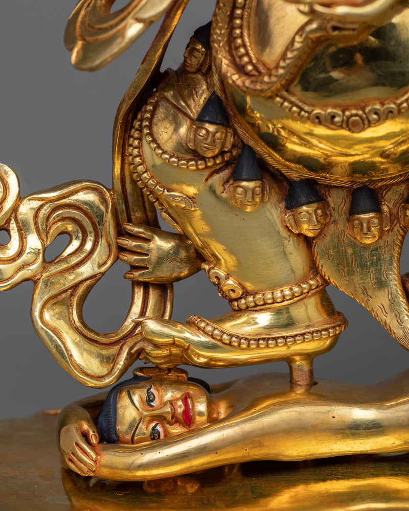 Mahakala of Sakya Tradition | Sakya Mahakala 24K Gold Gilded Statue