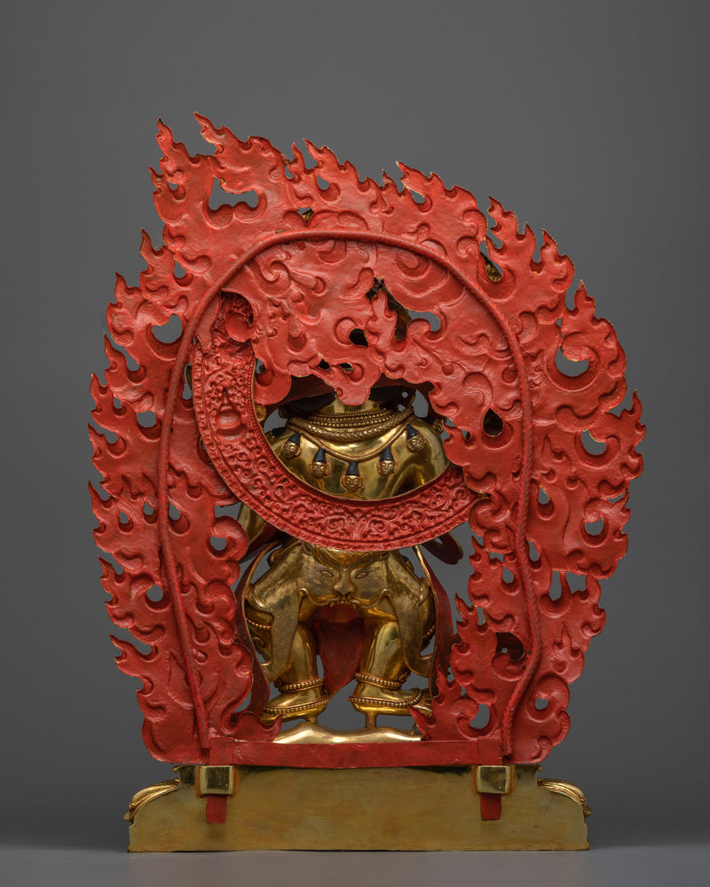 Mahakala of Sakya Tradition | Sakya Mahakala 24K Gold Gilded Statue