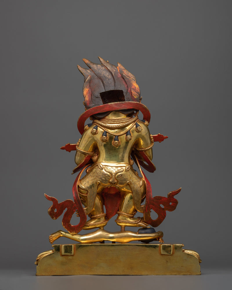 Mahakala of Sakya Tradition | Sakya Mahakala 24K Gold Gilded Statue