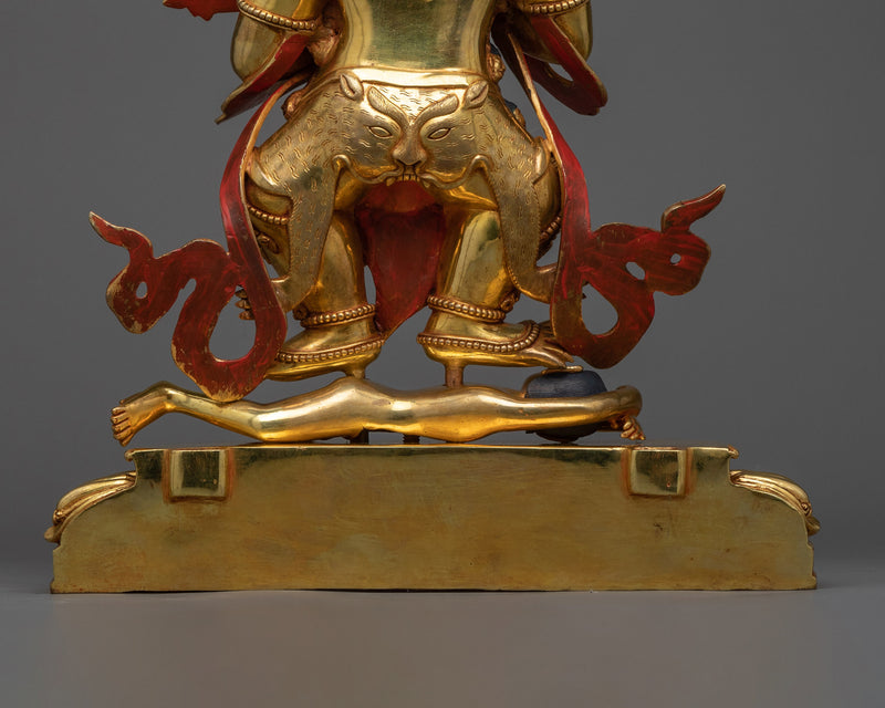 Mahakala of Sakya Tradition | Sakya Mahakala 24K Gold Gilded Statue