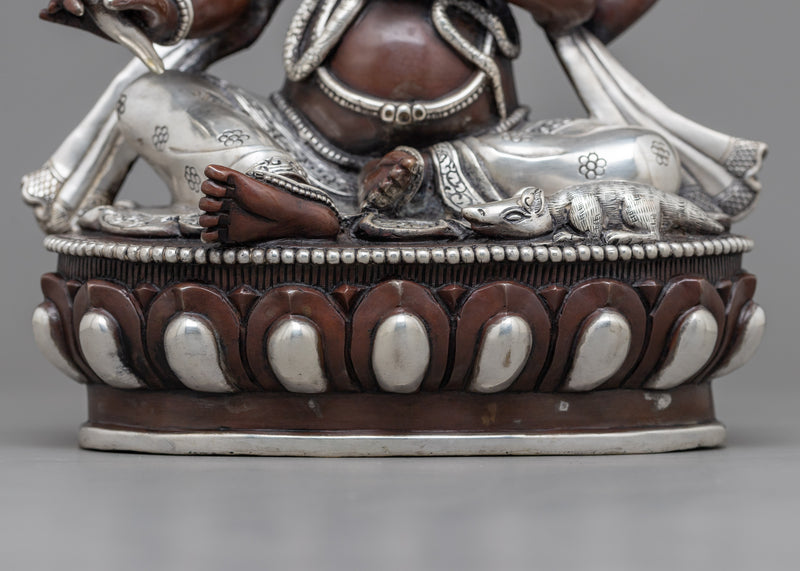 Silver Splendor Ganeshji | Oxidized Copper Statue