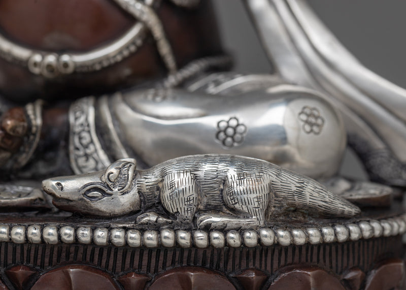 Silver Splendor Ganeshji | Oxidized Copper Statue