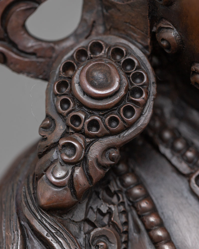 Jambhala, God of Wealth Statue | Oxidized Copper Sculpture