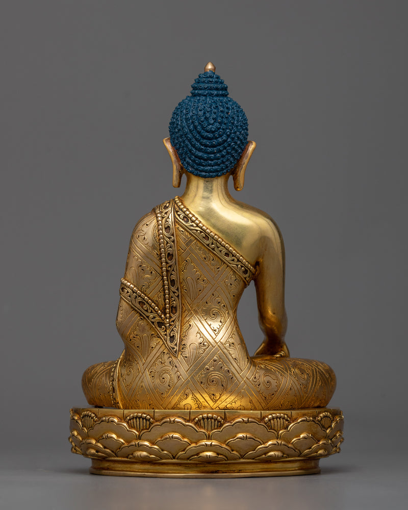 Luminous Gold Buddha Statue | 24k Gold Gilded Sculpture