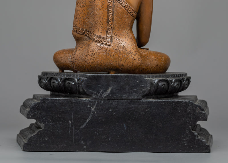 Kadampa Shakyamuni Buddha Sculpture | Beautiful Nepalese Artwork