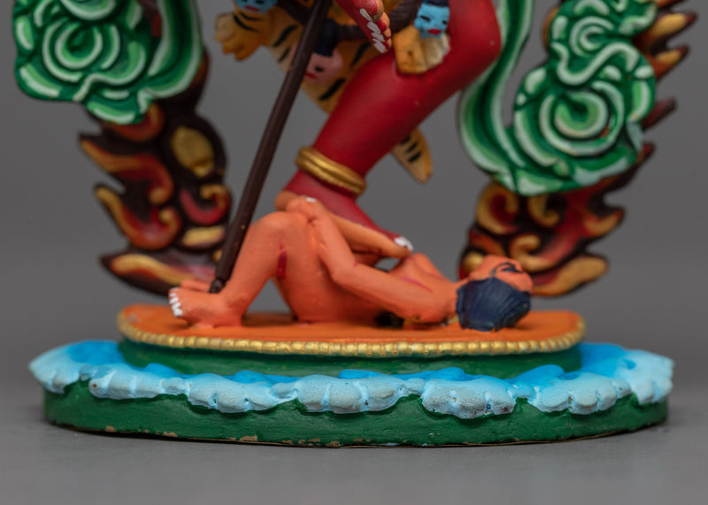 Vajravarahi Sacred Dance Statue | Small Painted Sculpture