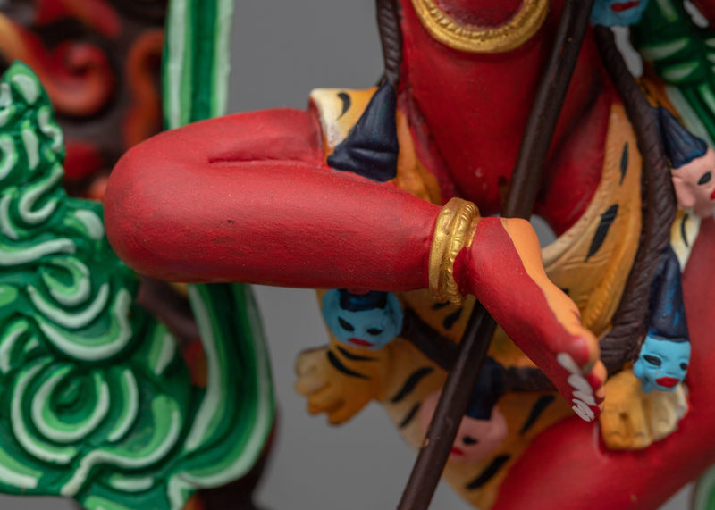 Vajravarahi Sacred Dance Statue | Small Painted Sculpture