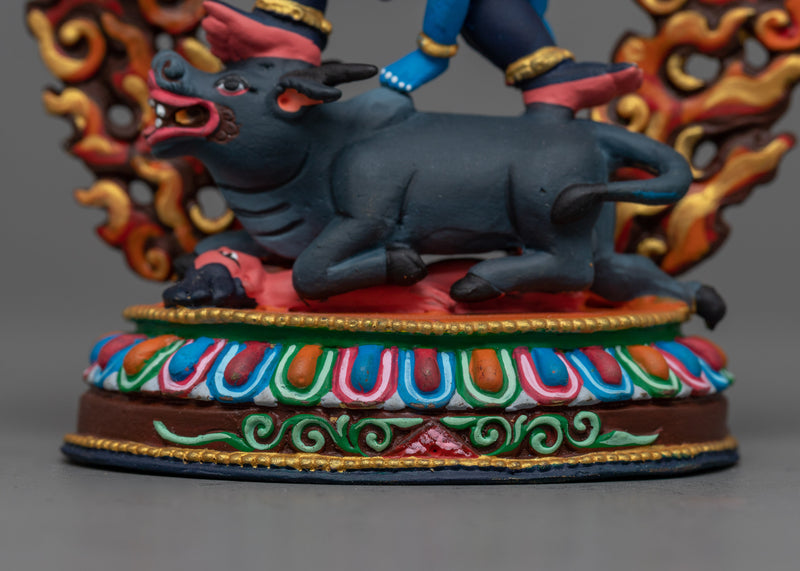 Miniature Yamantaka Statue | Colorful Mini Sculpture