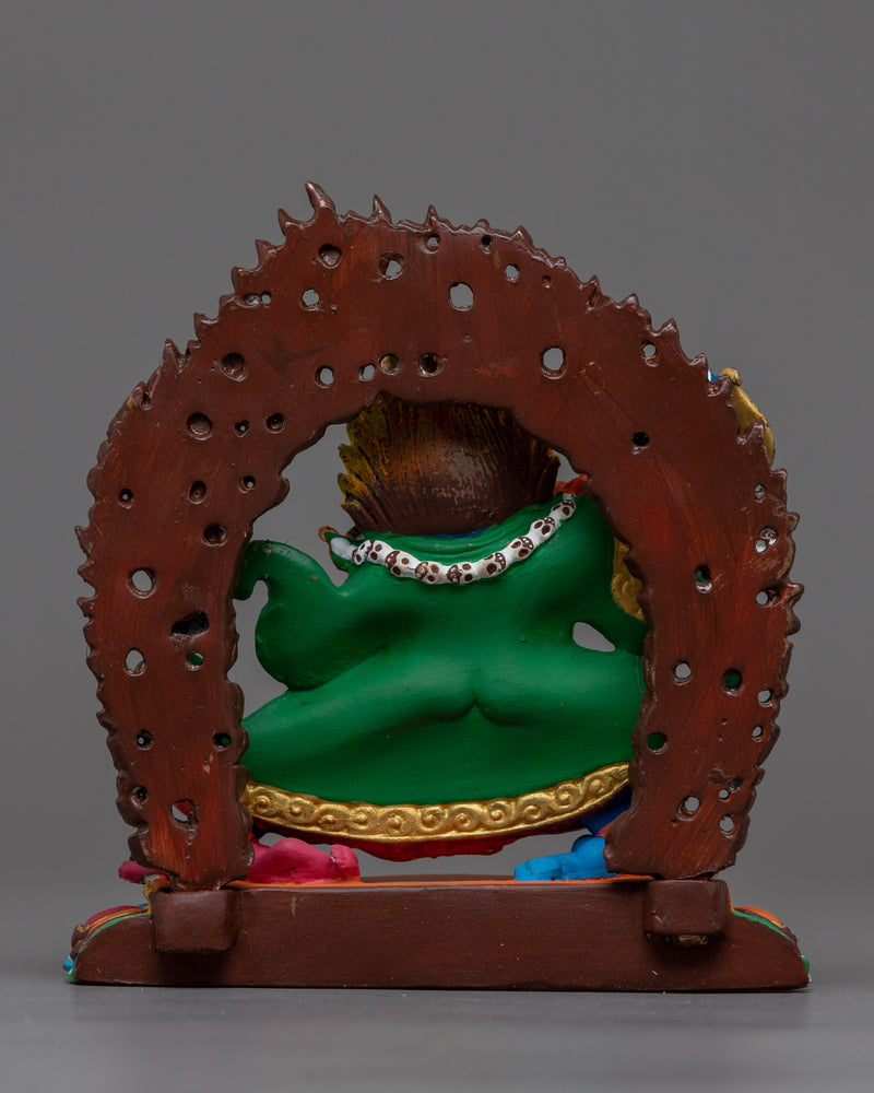 Compact Mahakala Bernagchen Sculpture | Guardian Deity of Protection and Power