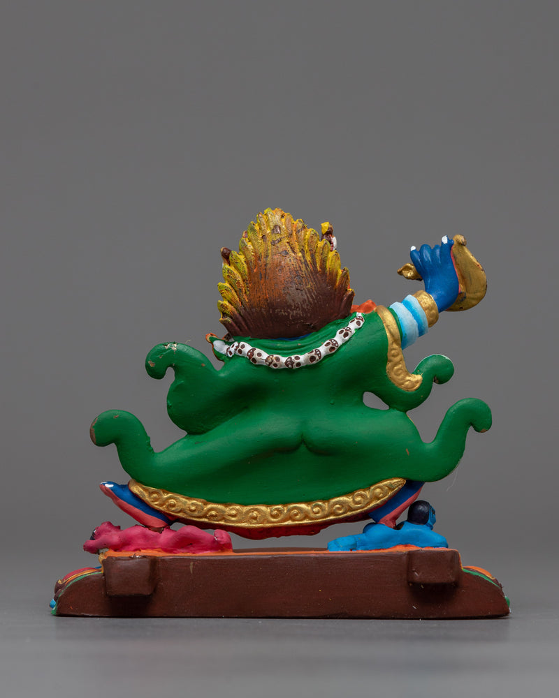 Compact Mahakala Bernagchen Sculpture | Guardian Deity of Protection and Power