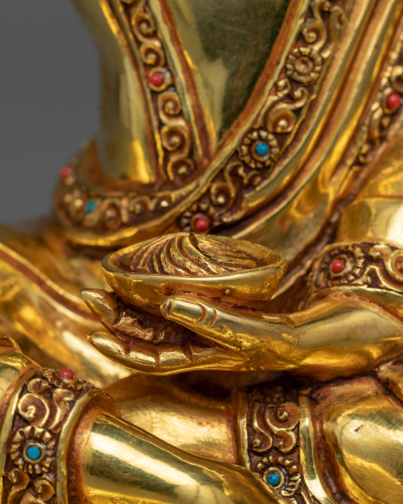 Milarep - The Yogi Sage Figurine | Himalayan 24k Gold Gilded Art