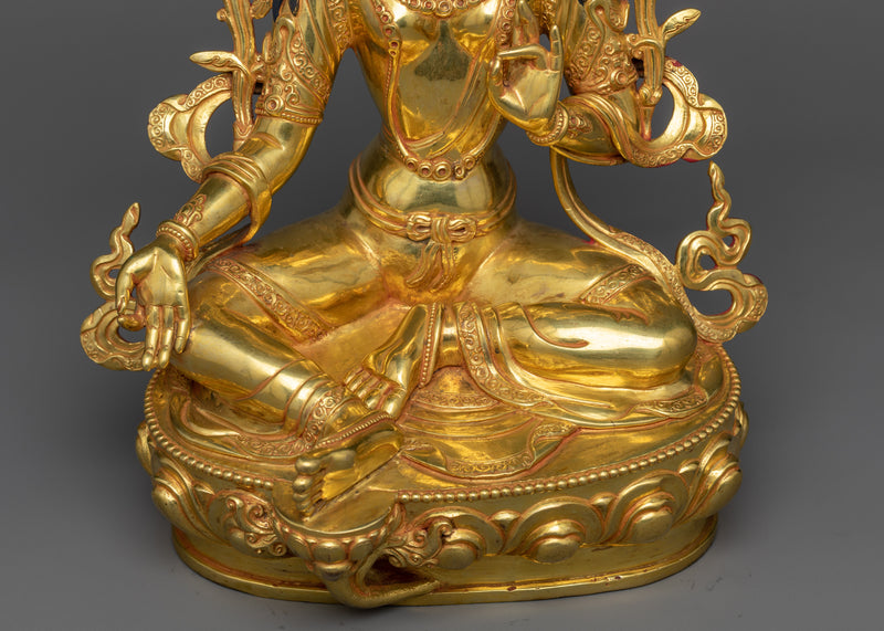 Female Buddhist Goddess Green Tara | Divine Female Buddha Statue