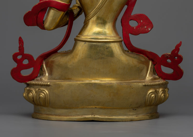 Manjushri Buddhism Statue | Wisdom's Golden Embodiment Art