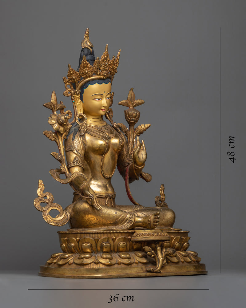 Embrace Divine Femininity with Our Ma Green Tara Statue | A Symbol of Compassion and Protection