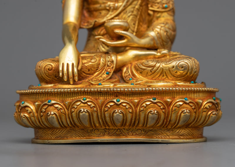 Bodhisattva Shakyamuni Statue | 24K Gold Gilded Artwork