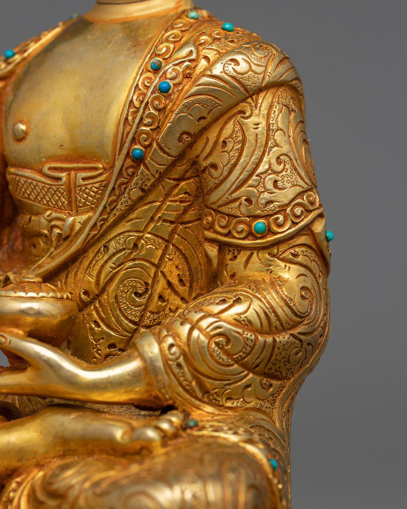 Bodhisattva Shakyamuni Statue | 24K Gold Gilded Artwork