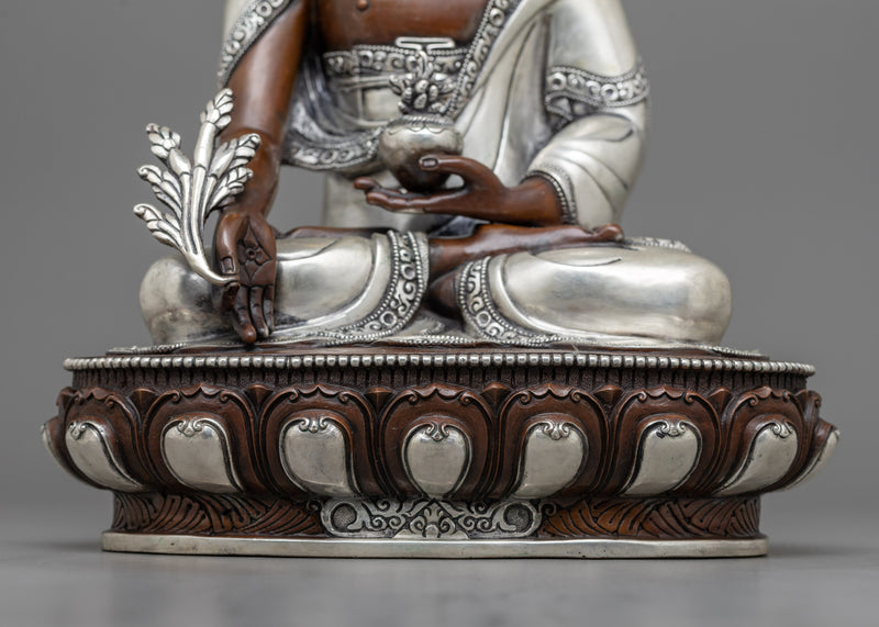 The Medicine Buddha Artwork | Nepalese Handmade Copper Sculpture