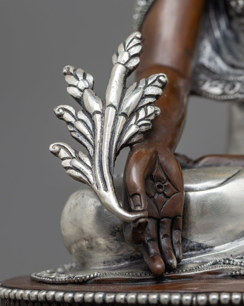 The Medicine Buddha Artwork | Nepalese Handmade Copper Sculpture