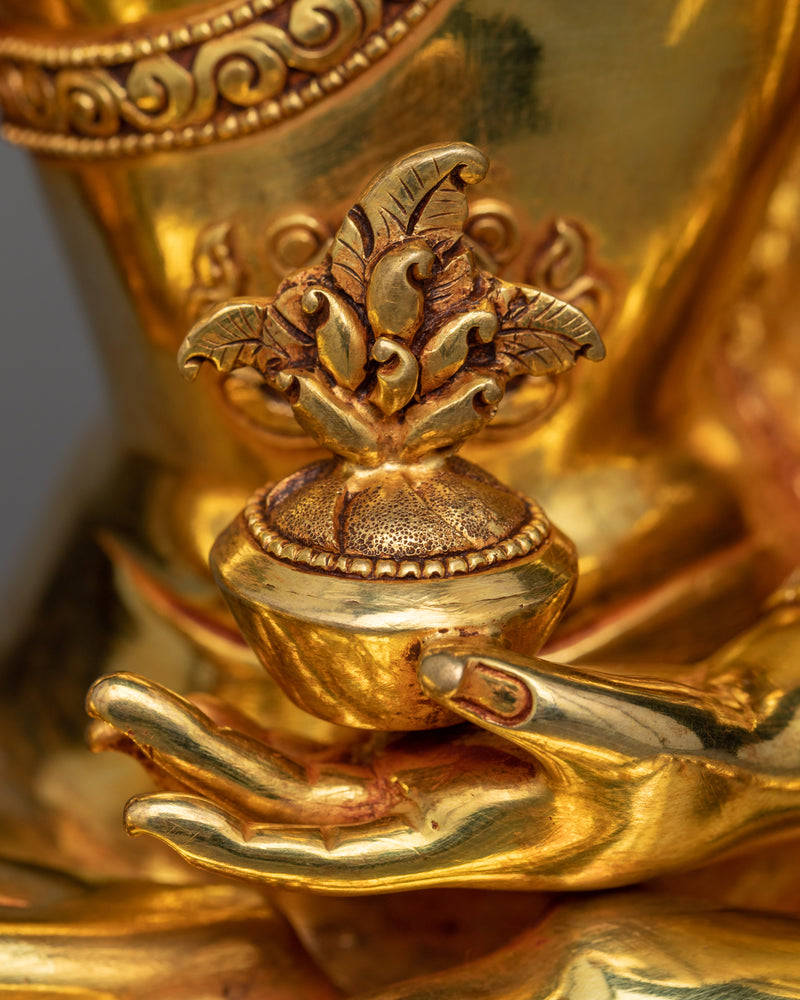 Healing Buddha Bhaisajyaguru Statue | Himalayan Handmade Glossy Sculptures