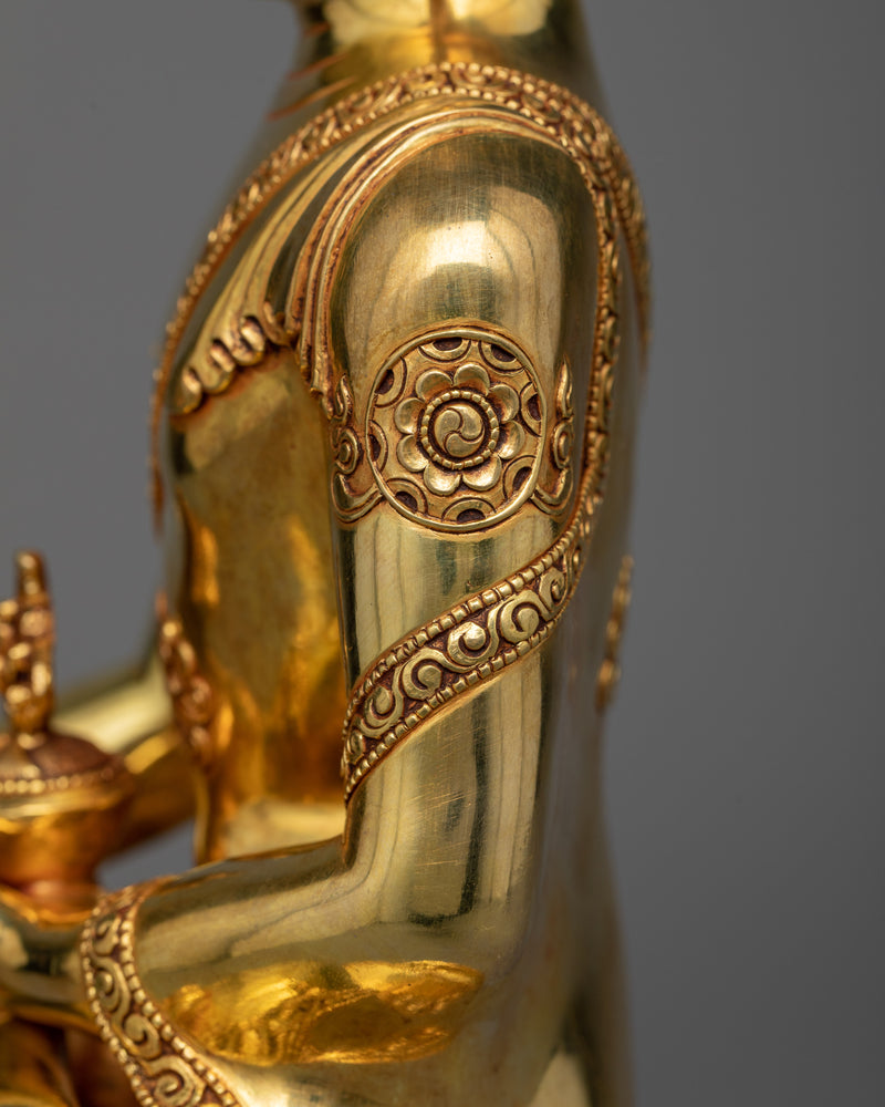 Healing Buddha Bhaisajyaguru Statue | Himalayan Handmade Glossy Sculptures