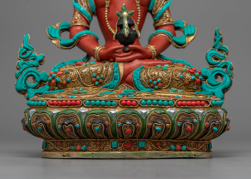 Amitayus, Buddha of Long Life Sculpture | Traditional Himalayan Artwork