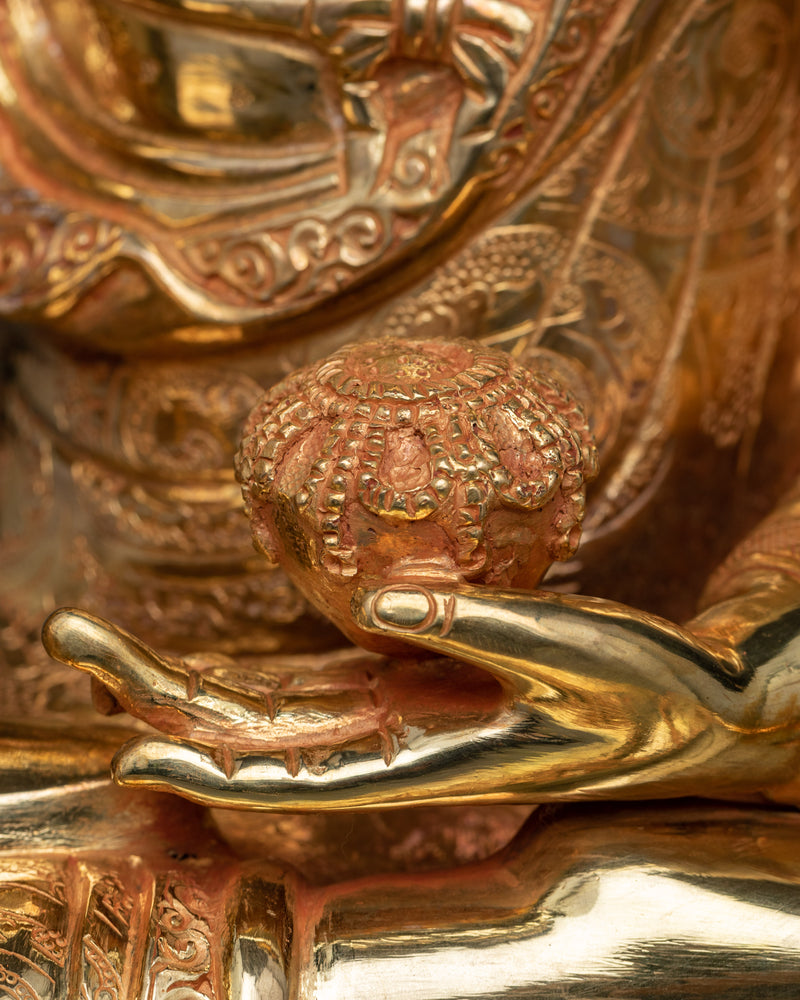 Shaka Buddha Sculpture | Shakyamuni in Golden Splendor Statue