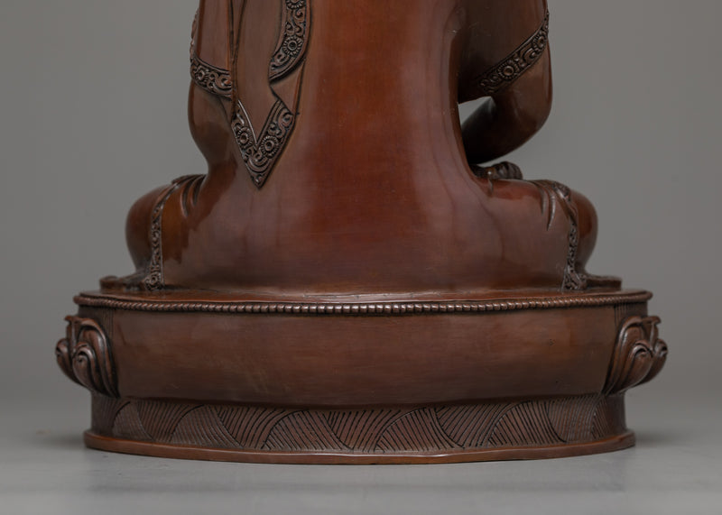 Elegant Amitabha Buddha Statue in Oxidized Copper | Himalayan Art