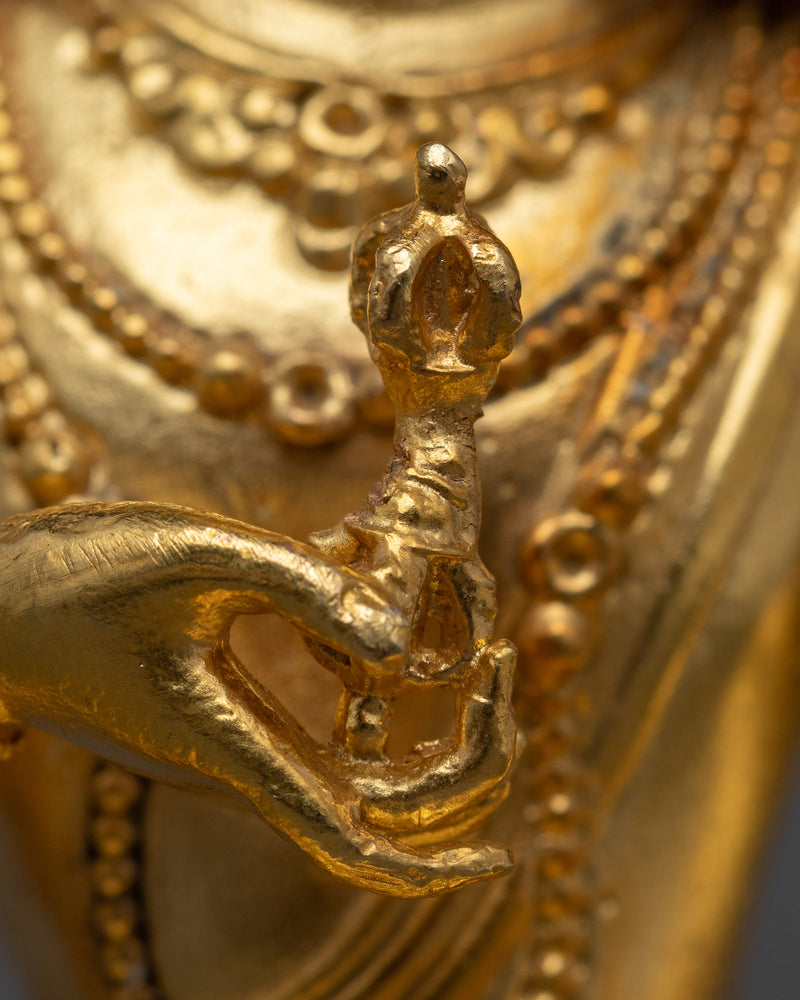 Small Vajrasattva Statue | 24K Gold Electroplated Purity