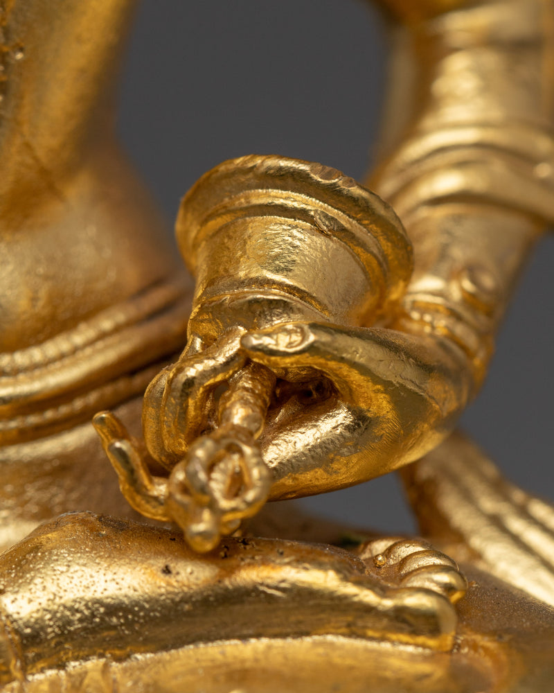 Small Vajrasattva Statue | 24K Gold Electroplated Purity