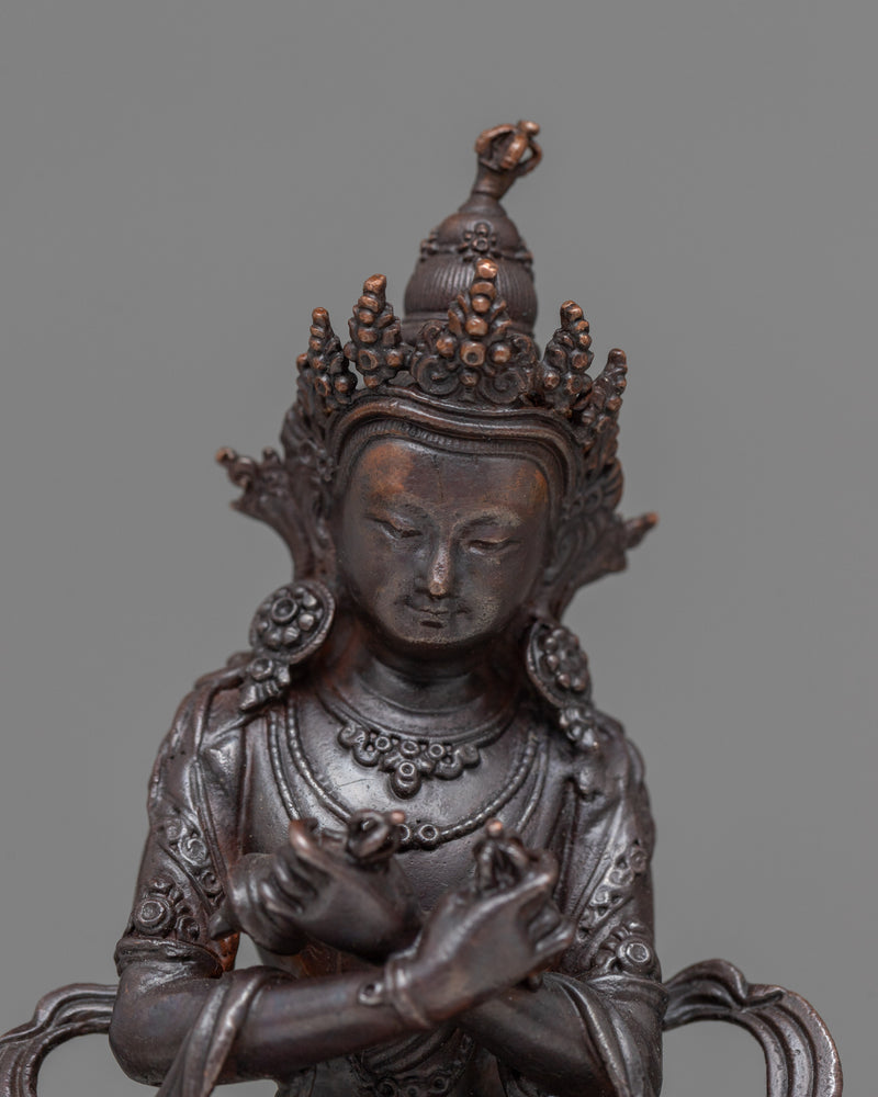 Small Bodhisattva Set in Oxidized Copper | Sacred Ensemble