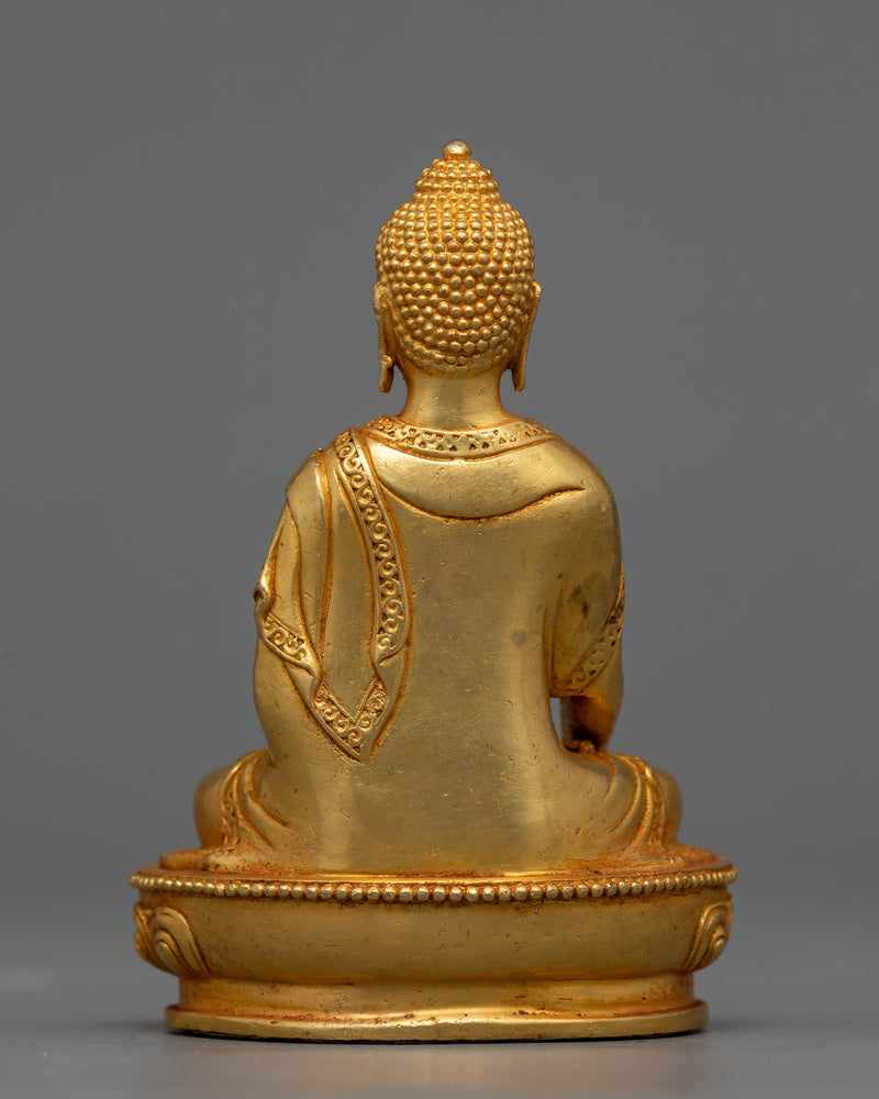 Small Statue of Shakyamuni Buddha | 24K Gold Electroplated Enlightenment