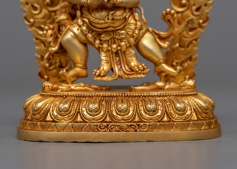 Small Statue of Vajrakilaya | 24K Gold Electroplated Spiritual Warrior